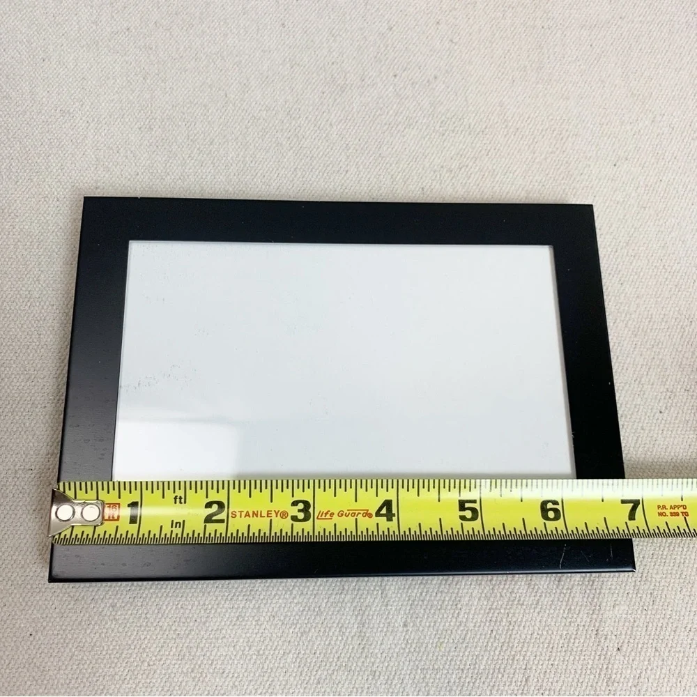 Black aluminum tabletop Picture frame for 5.5x3.5 photo